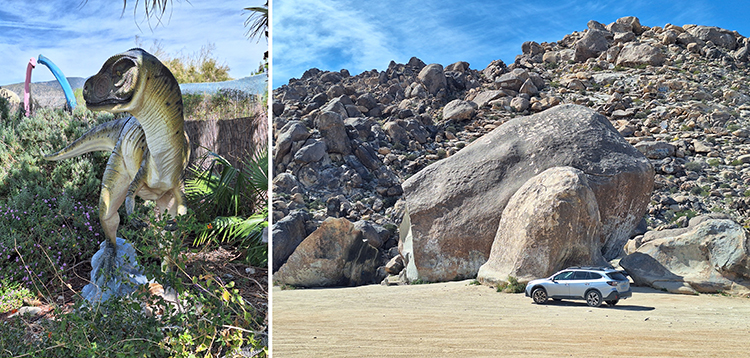 A resident of Cabazon Dinosaur theme park and Giant Rock in the California Mojave Desert